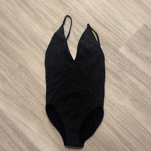 Urban Outfitters Black Sparkly Bodysuit
